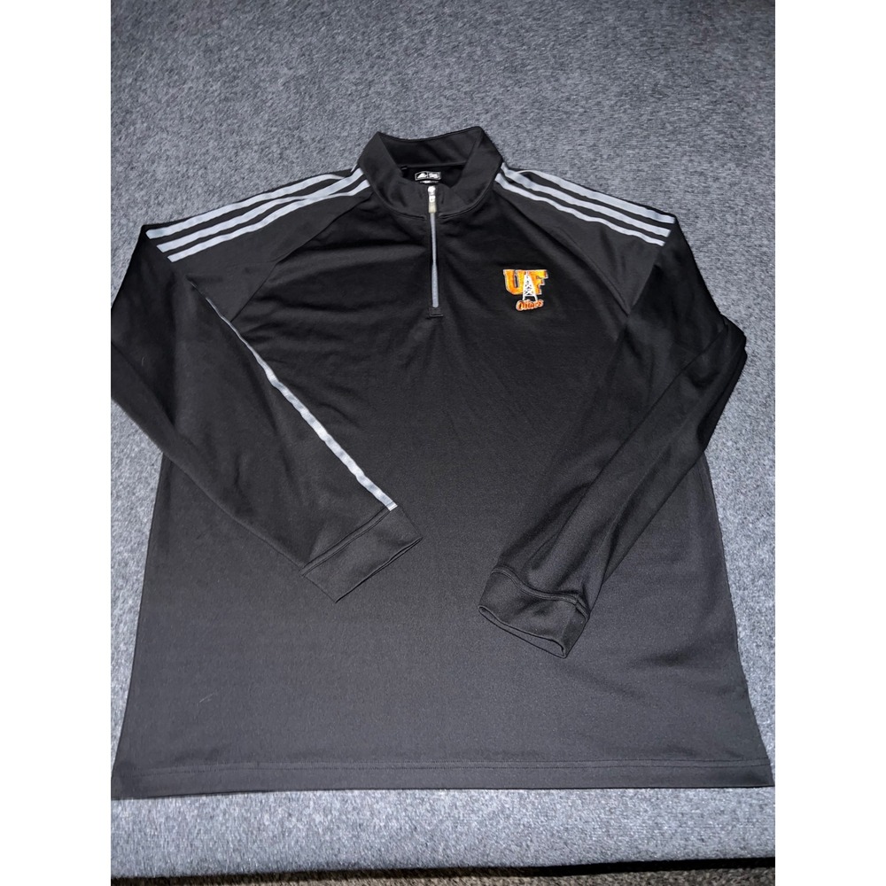 Adidas University of Findlay Oilers 1/4 Zip Pullover Black Mens Large P76074